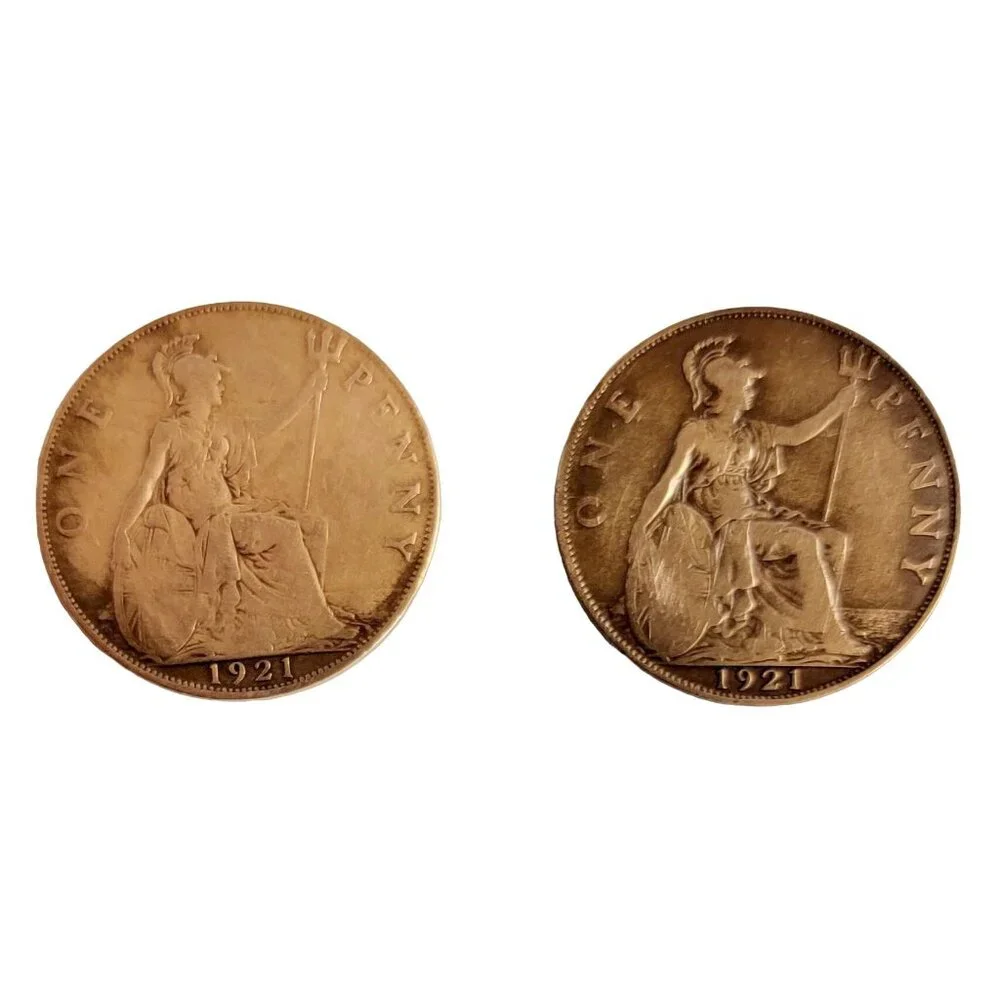 Lot Of 12 Bronze English Pennies 1901 Oldest 1921 Youngest - Picture 13 of 14